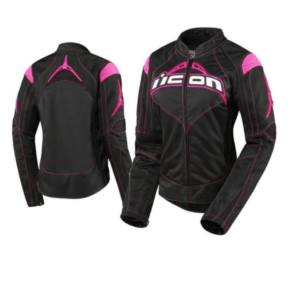 Women’s ICON Motorcycle Sport Jacket - Pink